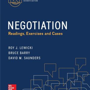 Negotiation Readings, Exercises, and Cases 7th Edition